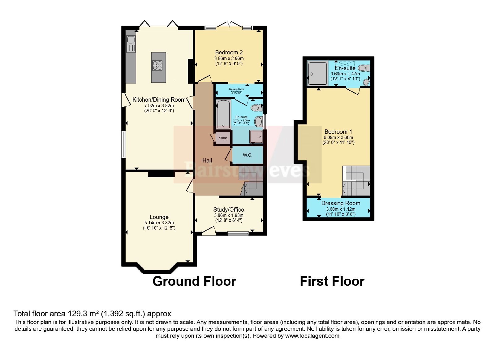 2 Bedroom Detached Bungalow in Wingfield Road, Coleshill, Birmingham, North Warwickshire, B46, £